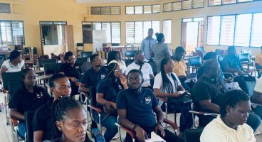 STUDENT’S AT INSTITUTE OF STATISTICAL, SOCIAL AND ECONOMIC RESEACH, UNIVERSITY OF GHANA EMBARKED ON A STUDY TOUR AT SOUTH TONGU DISTRICT ASSEMBLY.