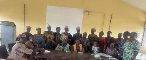 Tongu Queen Mothers Association had a meeting with the DCE at the Assembly Hall.